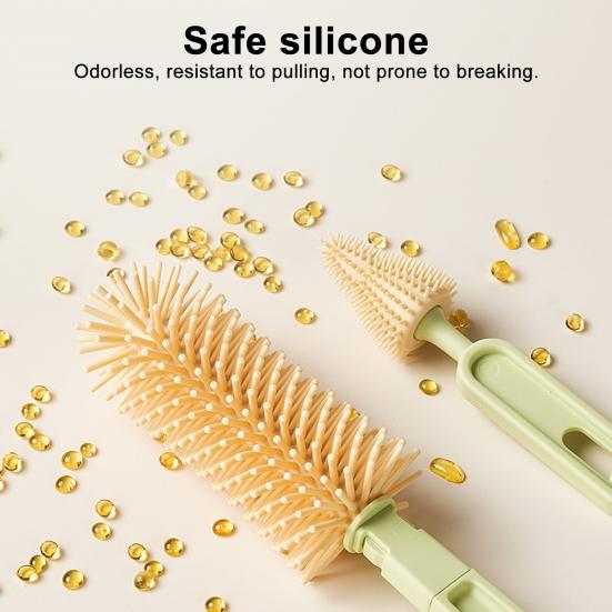 Cup Brush Food Grade Multifunctional 7-in-1 Cleaning Drying Set Portable Travel Storage Box Baby Feeding Bottle Cleaner