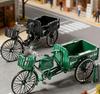 VVF 1/10 Flatbed Cargo Tricycle Alloy and ABS Model Assembly Kit, Green, 65 Parts