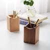 Natural Wooden Pencil Holder Multiple-use Desk Organizer Office Supplies Pen Holder Cup  Home