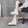 Женские ботинки Мартинс, женские осенне-зимние ботильоны на платформе, модные и простые кожаные ботинки