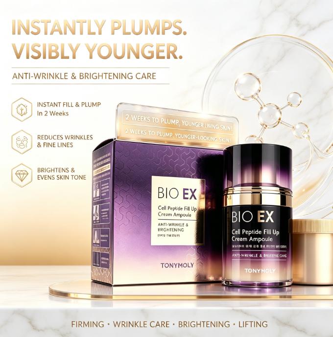 Tonymoly Bio Ex Cell Peptide Fill Up Cream Ампула (50мл +Запасной флакон 30мл)*1 шт.