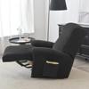 Solid Velvet Recliner Armchair Cover Non Slip Lazy Boy Single Sofa Covers Elastic Soft All-inclusive Couch Slipcover Living Room