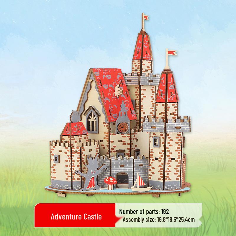 3D Деревянный Пазл Колесо Обозрения - Развивающий DIY Подарок для Детей