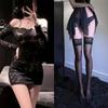 Сексуальное нижнее белье чистое кружево юбка на бедрах униформа сексуальная однотонная плечо прозрачный горячий секретарь тонкое платье женщина