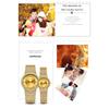 CRRJU New Men's and Women's Couple Watches Women's Watches Women's Gold Diamond-studded Watches Full of Stars and Diamonds