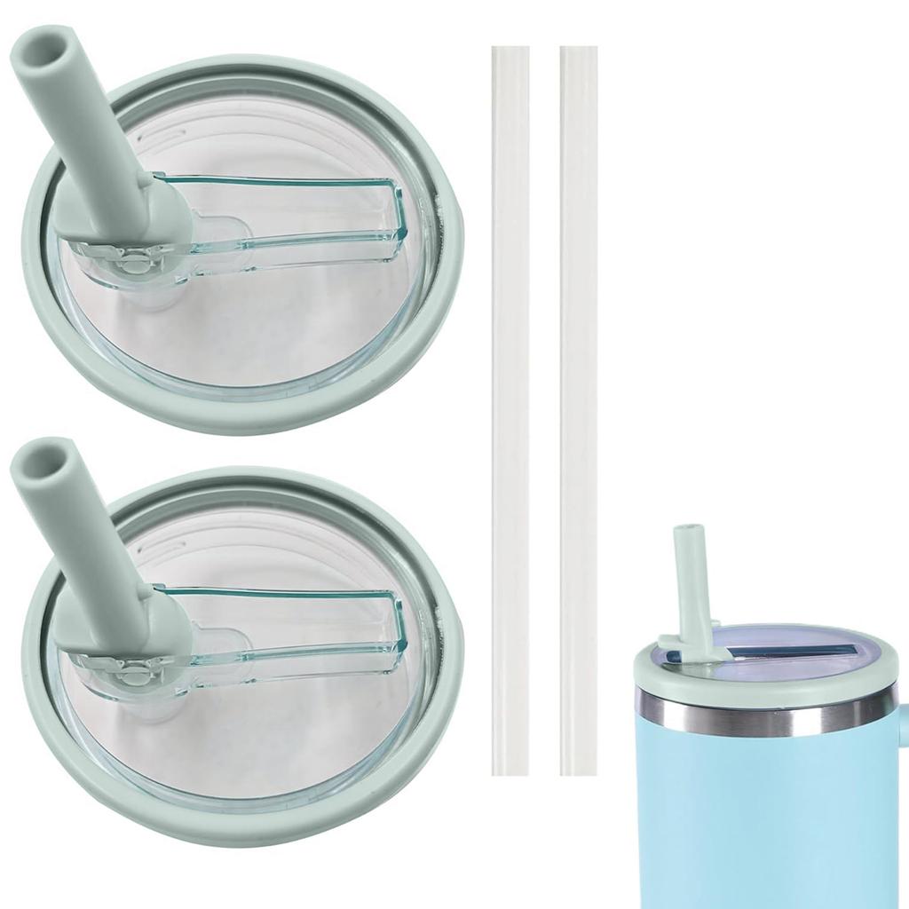 2 упаковки, сменная откидная соломенная крышка для стакана на 40 унций, подходящая для тушителя, устойчивые к разливу крышки стаканов, многоразовая крышка стакана для чашки и