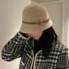 Single Retro Dome Woolen Top Hat Women's Autumn and Winter Fashion Wool Knitted Hat Bucket Hat Basin Hat