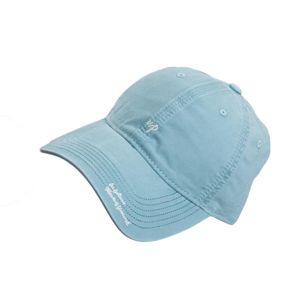 Simple small letter embroidery ripped baseball cap women's new washed curved brim shading face small cap