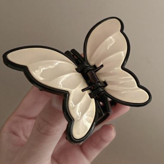Hair Claw Stable Gripping Thick Spring Anti-Slip Tooth Comb Hair Clip Butterflies Shape