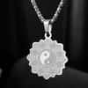 Fashionable Stainless Steel Flower of Life Pendant Mandala Tai Chi Men's Necklace Gift Jewelry