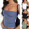Women's Loose Casual Color Sleeveless Slim Fit Strapless Fashionable Top Fashionable Top