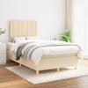 3142646 vidaXL Divan Bed with Mattress Cream 120x200 Cm Fabric