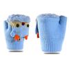 Winter Mittens Reindeer Plush Gloves Korean Style Half Finger Knitted Gloves  Winter