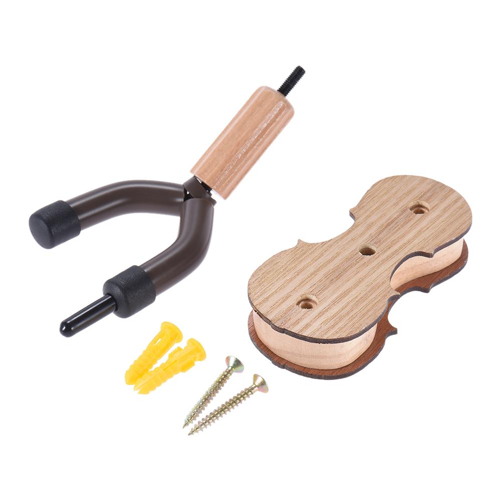 Violin Hardwood Hook With Hanger Bow Holder For Home Studio Wall Mount Use Rosewood Color