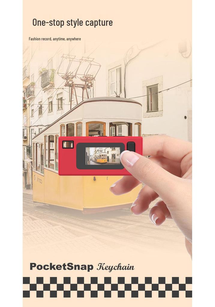 Retro HD Pixel CCD Portable Mirrorless Thumb-Operated Camera for Students and Travel