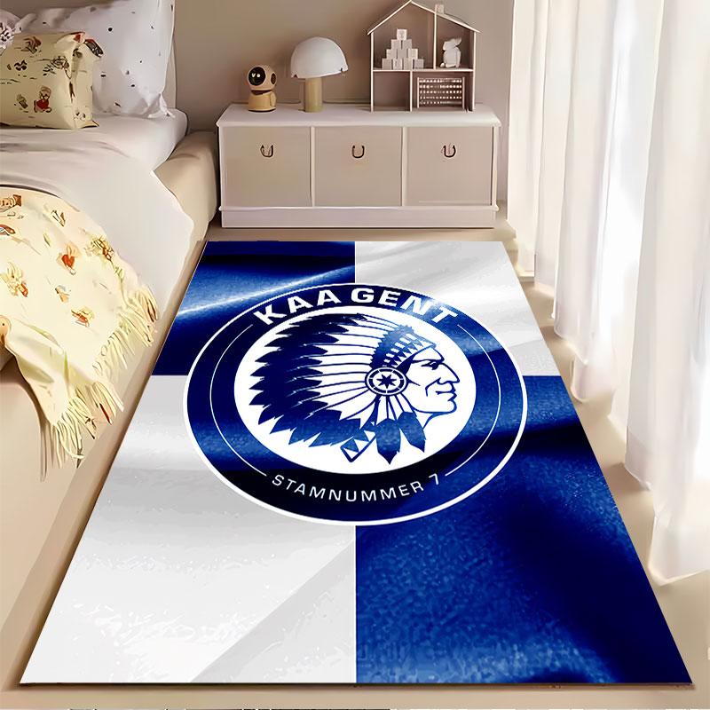 Синий узор с логотипом KAA Gent, подходит в качестве нескользящего коврика для дивана в гостиной или спальне
