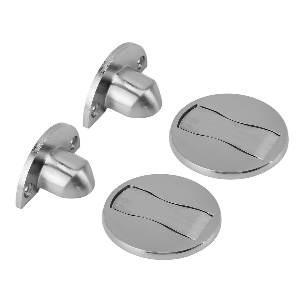 2 шт. напольный дверной стопор из цинкового сплава, устойчивый к ржавчине, сильный магнит, простой магнитный дверной стопор для спальни