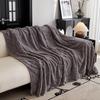Thicken Tuffed Fleece Geometric Lines Jacquard Warm Sofa Towel Universal Fluffy Blanket for Living Room Couch Bedding Room