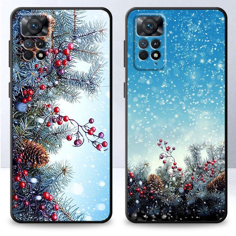 Силиконовый чехол с Рождеством и снегом для Realme 5 9i 6s Narzo 8 9 Pro V25 7i 5S 7 6 8i 9 5G SE 9Pro 8Pro, сумка-капа