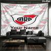 Dragon Crest Custom Name Wall Tapestry Aesthetic Wall Hanging Printed Fabric Blanket Decorative Tapestries For Bedroom Living Room Home Decor