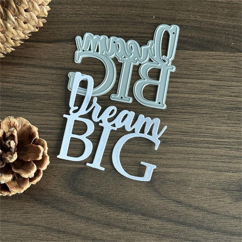 Большая Мечта Металлические Вырубные Формы Углеродистая Сталь Режущие Формы Тиснение Трафареты Формы для Поздравительной Открытки Скрапбукинг Украшения