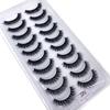 AMSDCN Artificial Mink Short Natural Dramatic False Eyelashes Short Eyelashes 10 Pairs of 3D Eyelash Makeup False Eyelashes