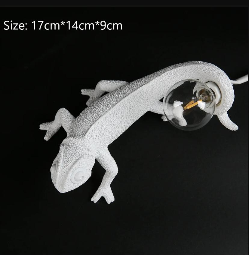 Ночной светильник Nordic lizard современный милый светодиодный светильник в виде животного-хамелеона из смолы для спальни, гостиной, домашнего декора, светильники