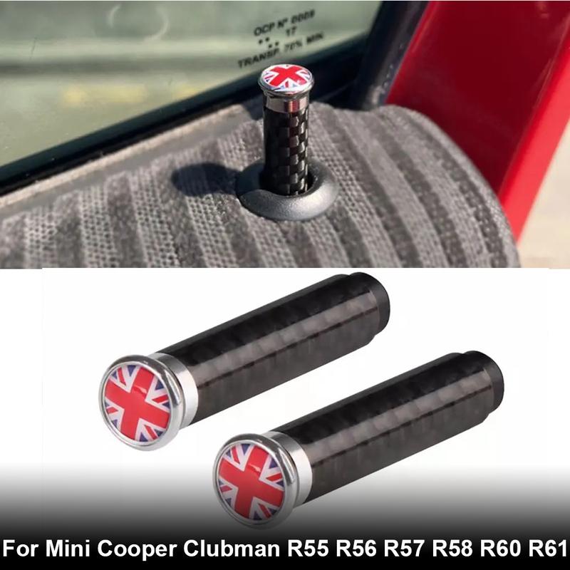 2PCS Car Door Safety Metal Bolt Door Lock Button Pin Decor For Mini Cooper S One Clubman Countryman R55 R56 R57 R58 R59 R60 R61