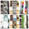 Kaleidoscope Refrigerator Sticker Door Cover Fridge Decoration Wallpaper Green Palm Scenery Decal Creative Film Wrap