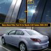 10 шт. автомобильные стойки для Mazda 6 GH1 Ultra Sedan 2008-2012 глянцевые черные наклейки на обшивку двери, окна, аксессуары для стайлинга