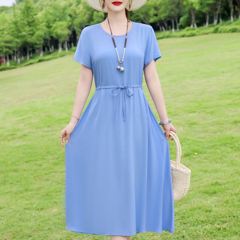 Элегантное женское летнее платье больших размеров с коротким рукавом, повседневные длинные платья, винтажная одежда
