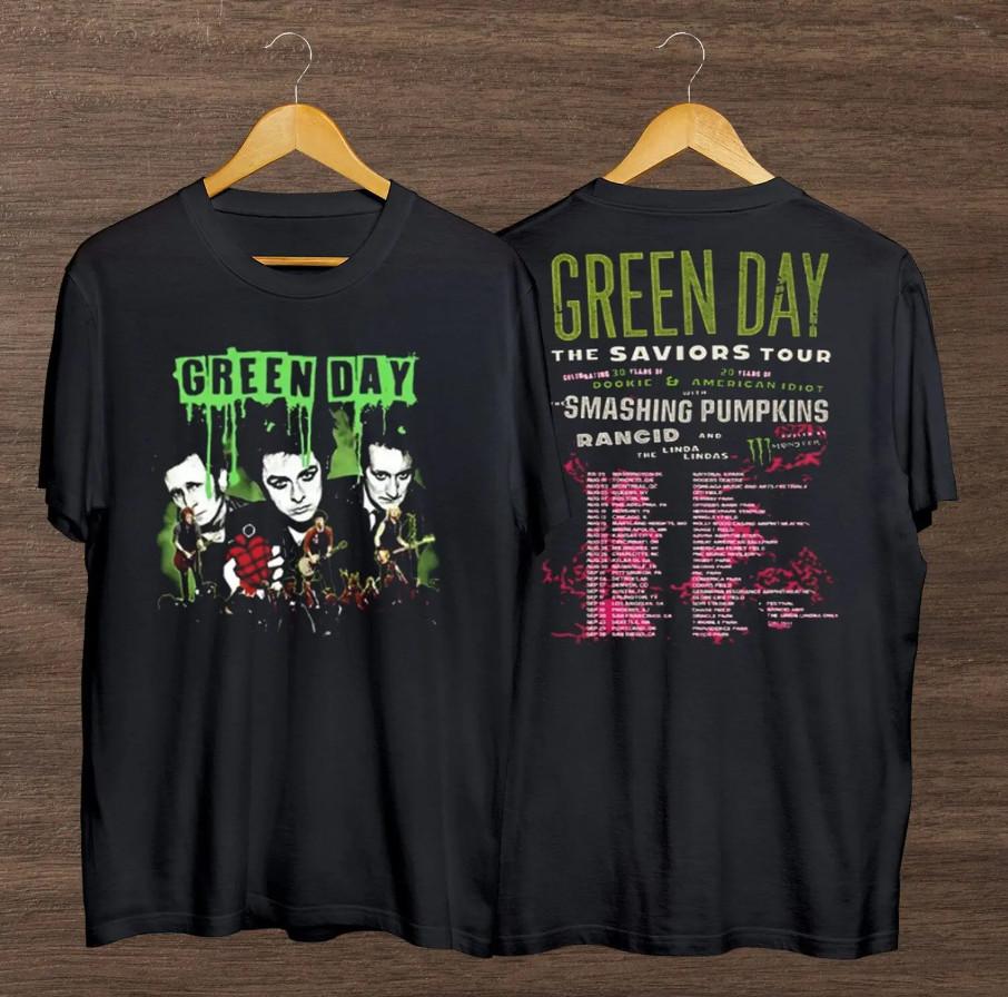 Green Day The Saviors 2024 Tour Shirt 2 sides