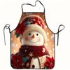 1pc, Christmas Apron - Sleeveless Polyester Kitchen Apron for Cooking, Baking, Cleaning, Grilling, and Outdoor Parties - Unisex Holiday Gift, Christma