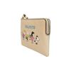 COACH Peanuts Snoopy Collaboration Wristlet Pebbled Leather Wrist Bag Clutch Small Women's Ivory White CF213-IMOQY