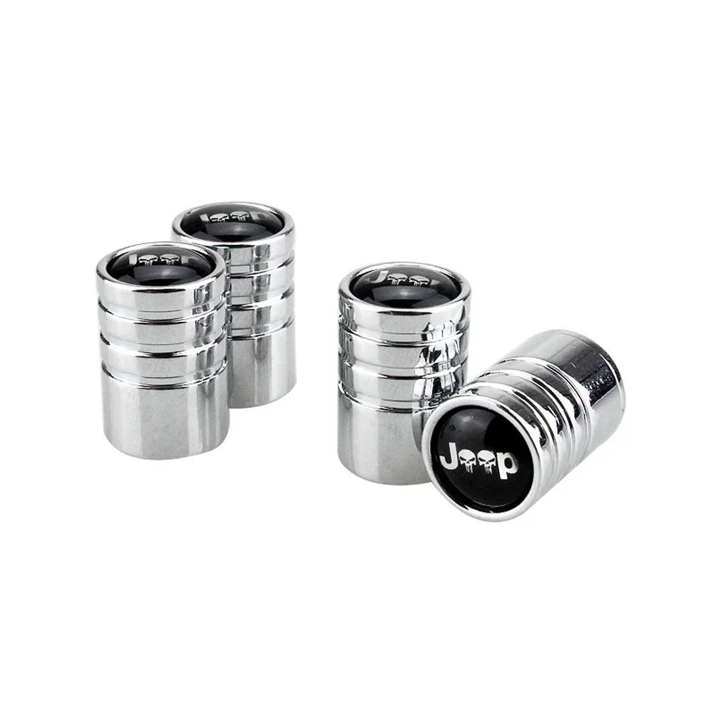 Для Jeep Колпачки клапанов шин автомобиля из сплава Пылезащитные для Jeep Wrangler Cherokee Renegade Compass TJ JK JL Grand Commander Liberty Acc