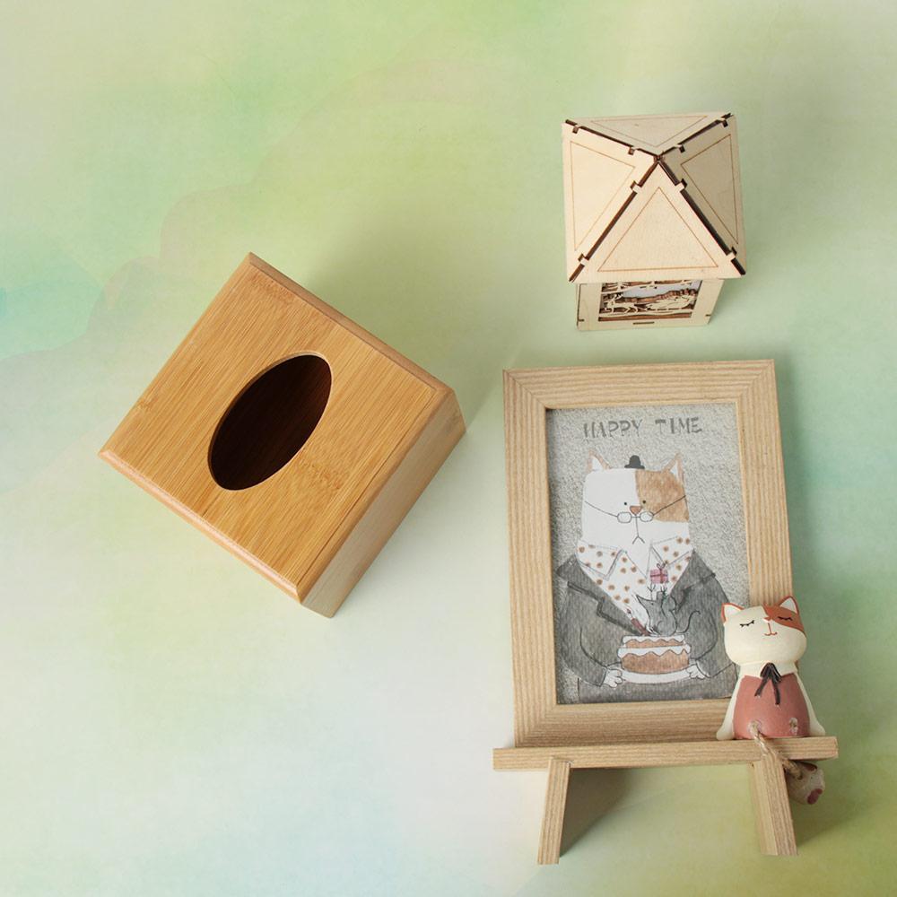 Table Decoration Bamboo Western restaurant Napkin holder Tissue Rack Storage box Tissue Holder