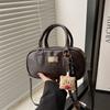 Vintage Small Crossbody Square Bag Handbag With Pendant For Girl Daily Use