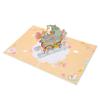 3D Baby Shower Card Cartoon Style Толстая бумага Детальная текстура 3D Поздравительные открытки для вечеринки A