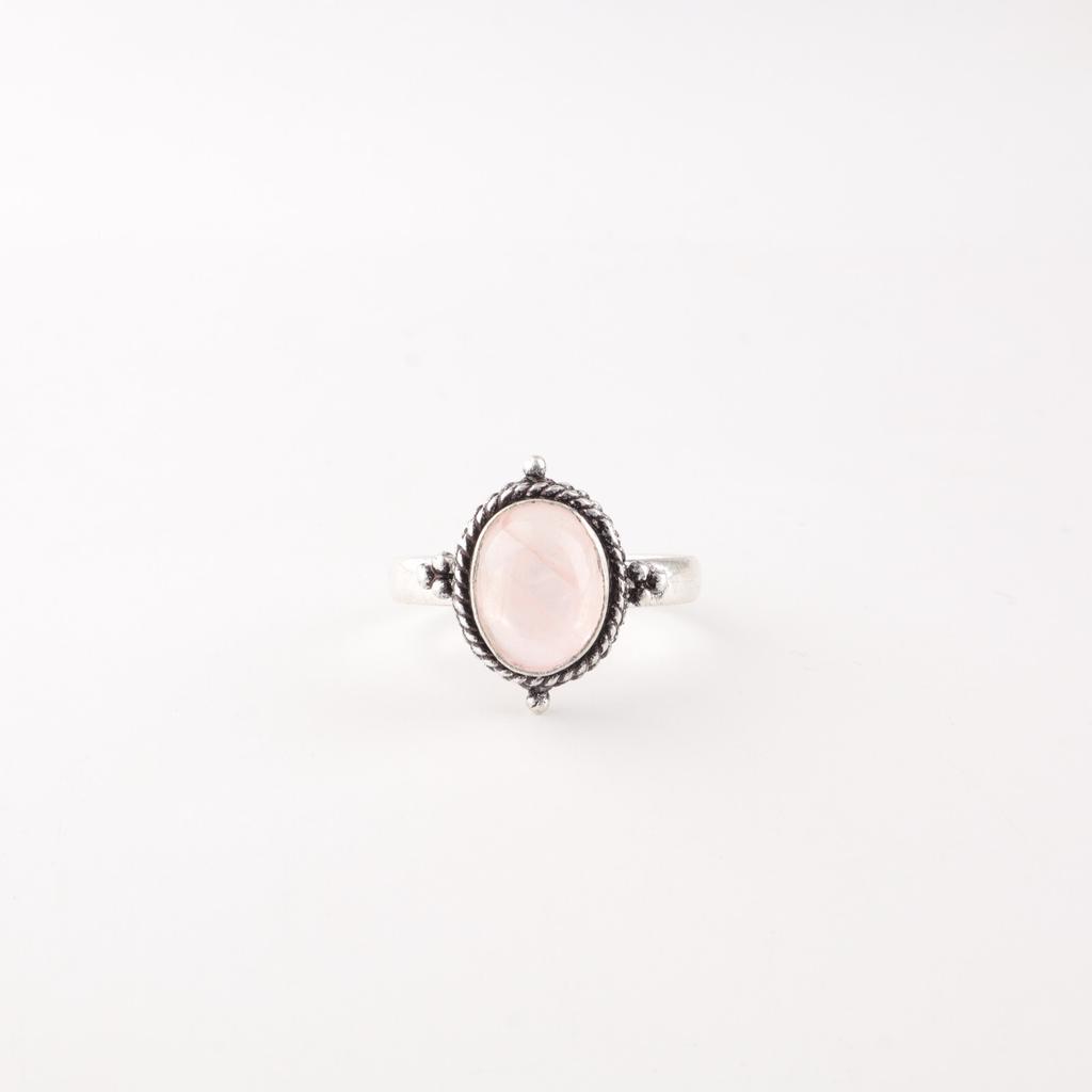 Rose Quartz Gemstone 925 Solid Silver Jewelry Handmade Ring For Anniversary Gift RR-9-25