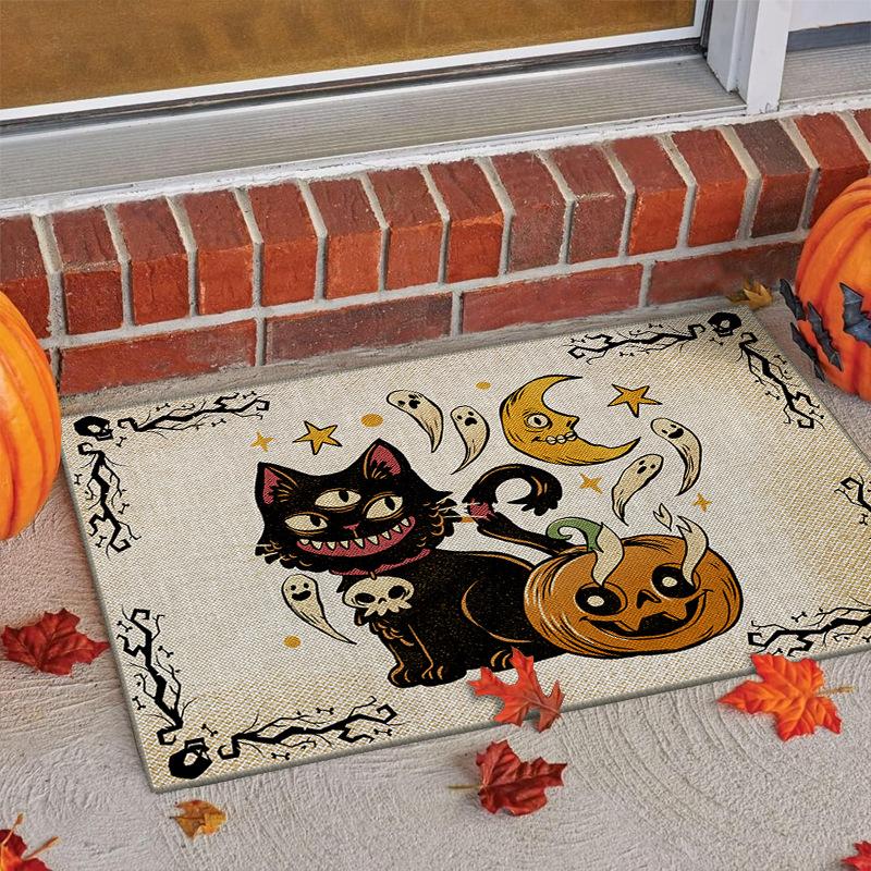 Halloween Autumn Pumpkin Carpets for Living Room Large Area Bedroom Floor Mat Non-Slip Washable Doormats Home Decoration Rugs