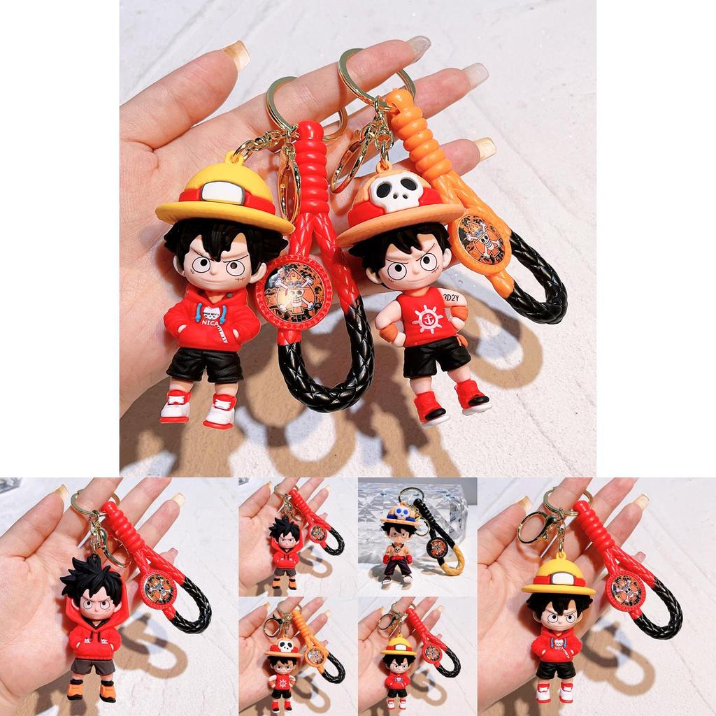 Unique Anime Keychain Dragon Ball And One Piece Luffy Hoodie Collectible Gift