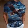 Футболка с принтом 3D American Eagle, мужская/женская мода, повседневные топы, унисекс, свободные футболки с коротким рукавом и круглым вырезом