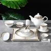 ZISIZ Golden Vienna 7-inch Bone China Plates (Set of 2)