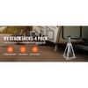 SucceBuy Stabilizer Jacks 4 Pack Aluminum RV Leveling Jacks Stack Jacks for RV Travel Trailer Camper Single Screw Jack 6000 Lbs