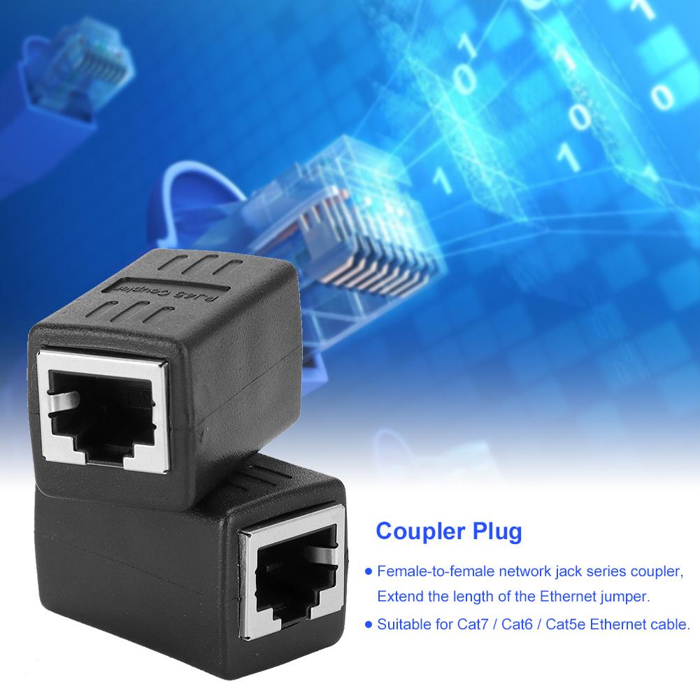 2 шт. Кабельный соединитель RJ45 LAN разъем встроенного типа женский-женский адаптер для Cat7 Cat6 Cat5e