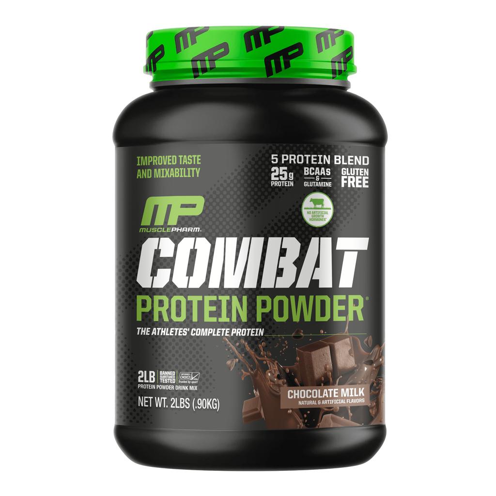 MusclePharm Combat Protein Powder, Chocolate Milk, 2 Lbs (0.9 Kg)