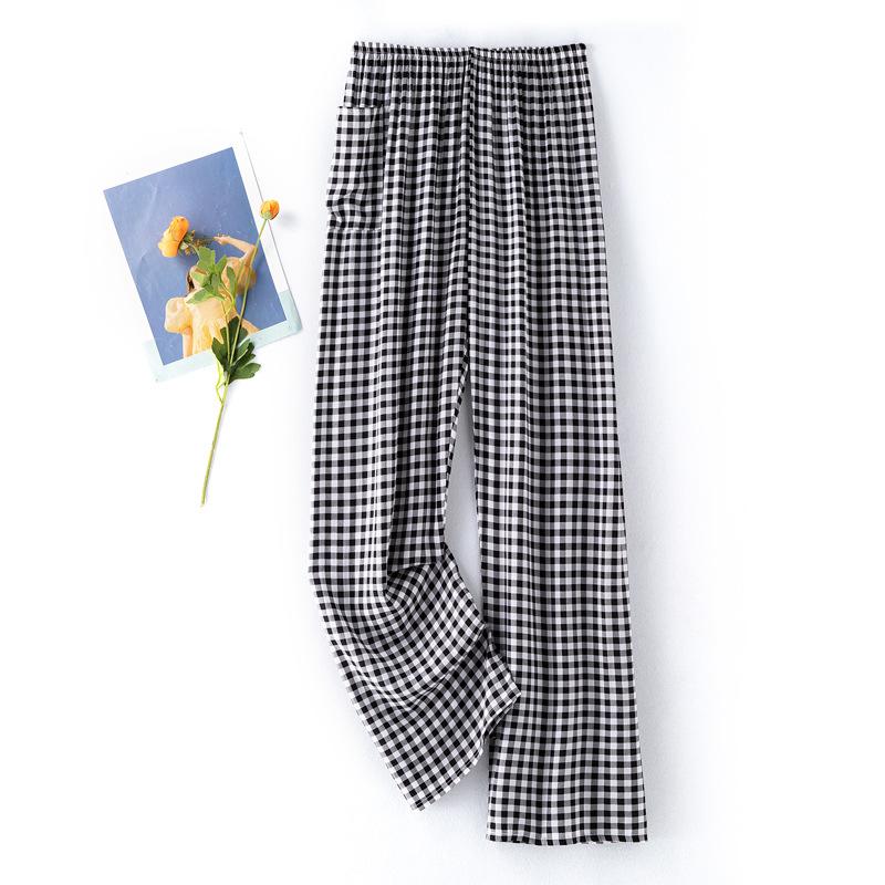 Women's Sleeping Pants Dot Sleepwear Wide Leg Pants High Waist Casual Loose Trousers Outwear