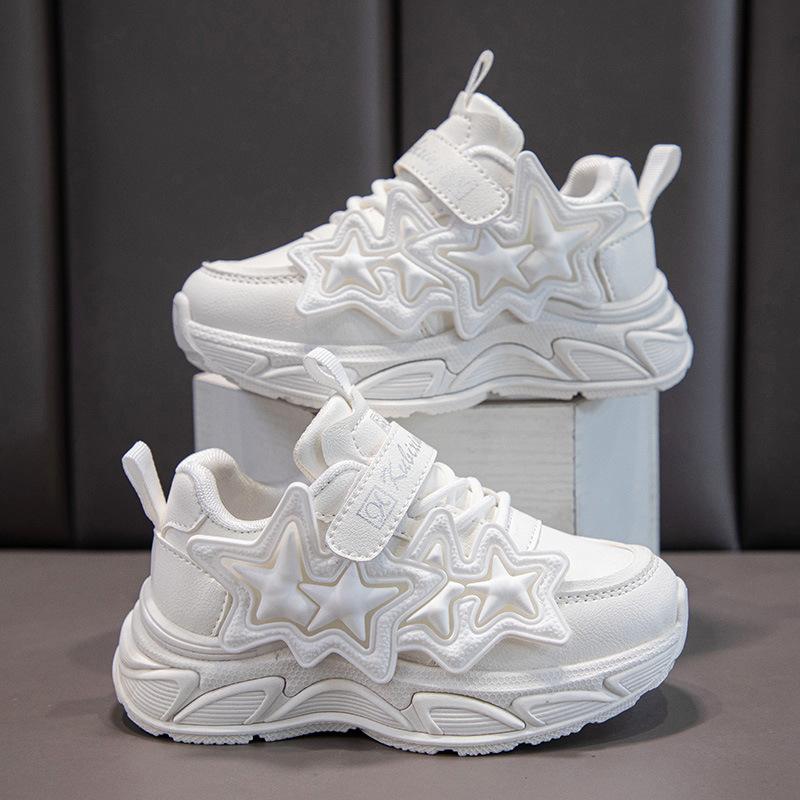 2024 New Fashion Children's Casual Leather Girls Running Shoes