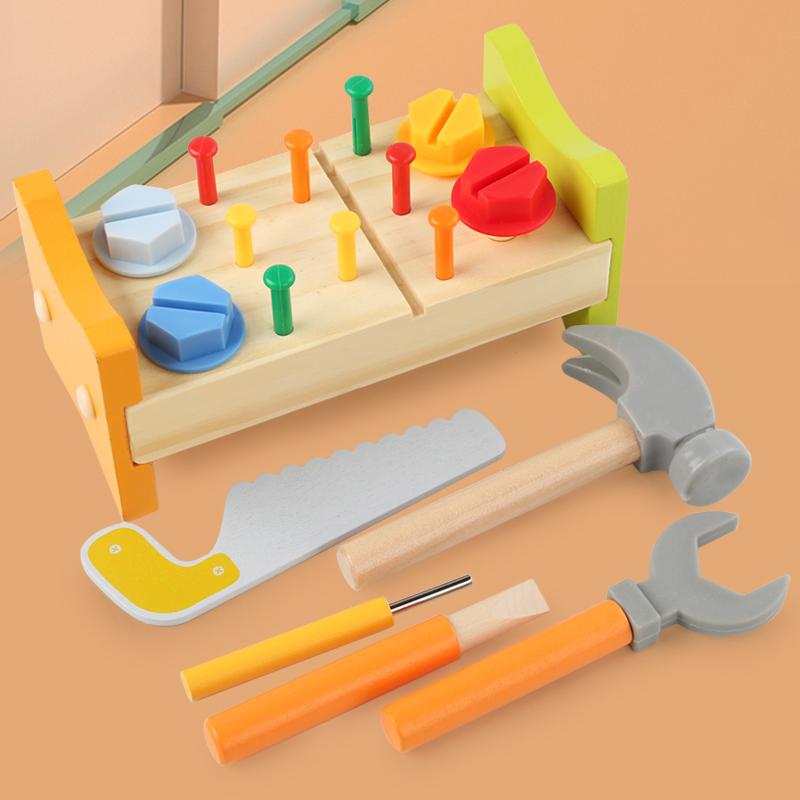 Детский верстак, мастерская, строительные игрушки для детей, развивающие, дошкольное обучение, игрушки Монтессори, обучающие, сенсорные для