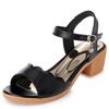 Fashion Women Sandals  New Genuine Leather Women Buckle Design Plus Size Summer Female ,Peep Toe Rome Shoes Woman Sandalie